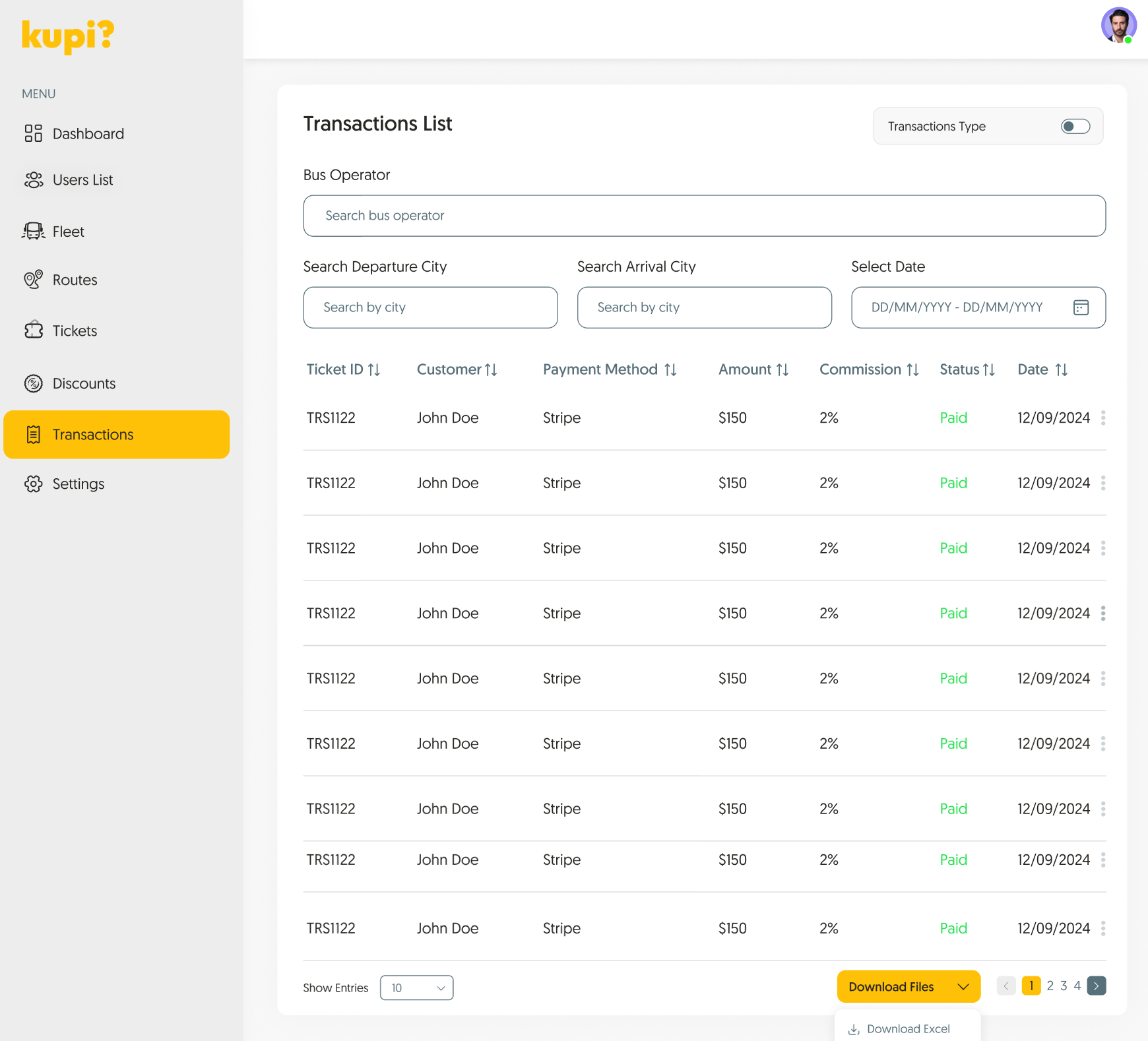 Kupi Ticketing Screenshot 2