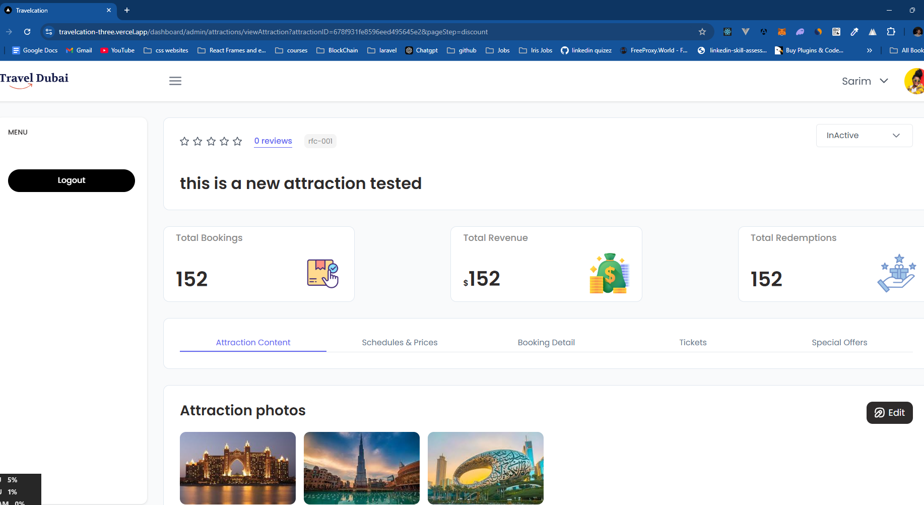 Travelcation Platform Screenshot 1